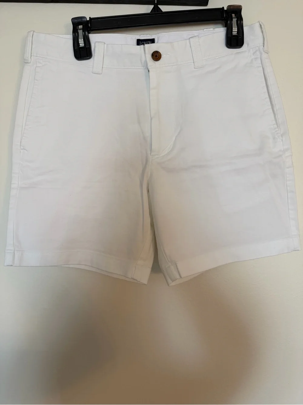 J. Crew Men's White Cotton Chino Shorts